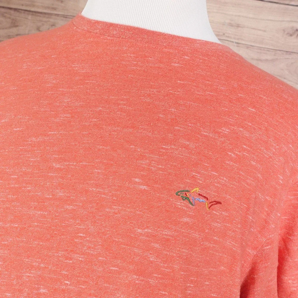GREG NORMAN SHORT SLEEVE HEATHER RED? ORANGE? SHORT SLEEVE T-SHIRT SIZE L - Picture 2 of 7